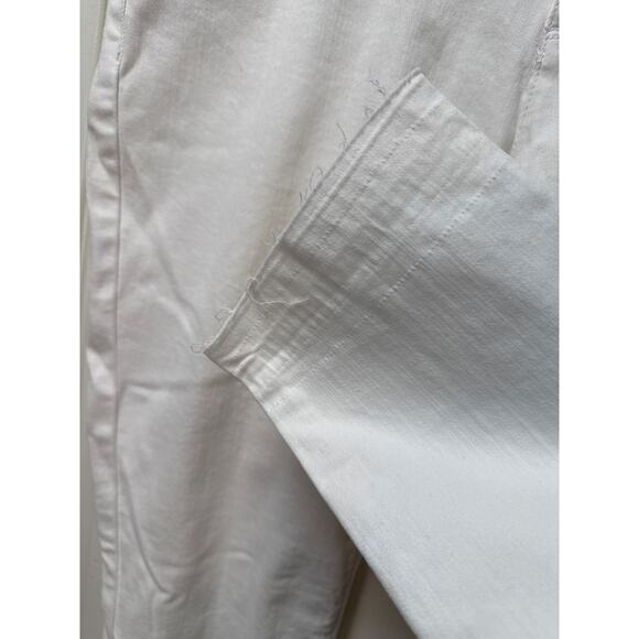 Karl Lagerfeld White Skinny Jeans Mid Rise Women’s 10 Ankle Raw Hem NWT - Picture 5 of 14